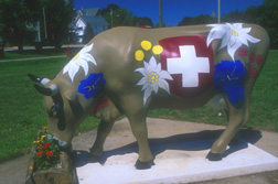 Cow Sculpture in New Glarus, Wisconsin