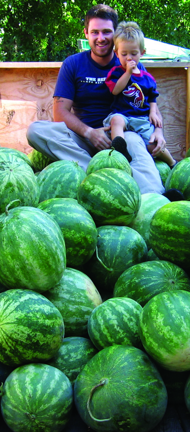 Farmer Jordan Brown and the watermelon harvest