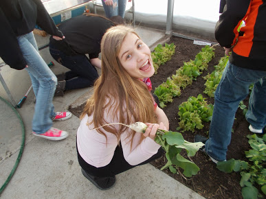 Excited about turnips in Allamakee Community School District, Waukon, Iowa. Photo credit: Northeast Iowa Food and Fitness Initiative