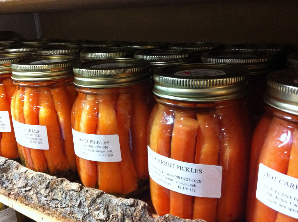 Pickled carrots. Photo credit: Flickr user, lipstickproject. 