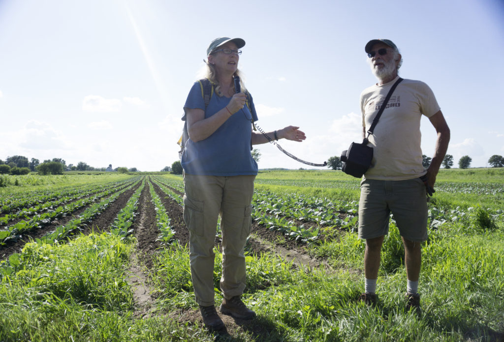 Beth Kazmar and Steve Pincus of Tipi Produce tell NSAC members about their organic produce operation. Photo credit: Reana Kovalcik.