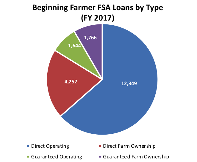 Beginning Farmer FSA Loans by Type (FY 2017)