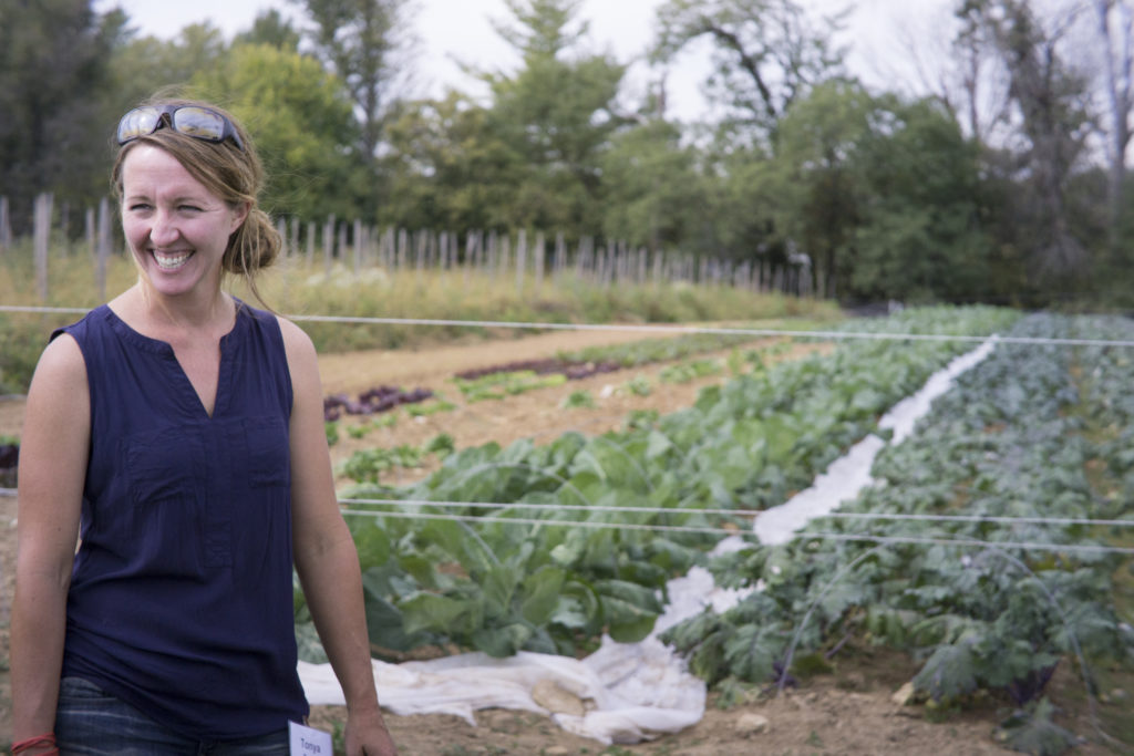 Beginning farmer Tonya Taylor on her diversified Virginia farm. Photo credit: Reana Kovalcik.