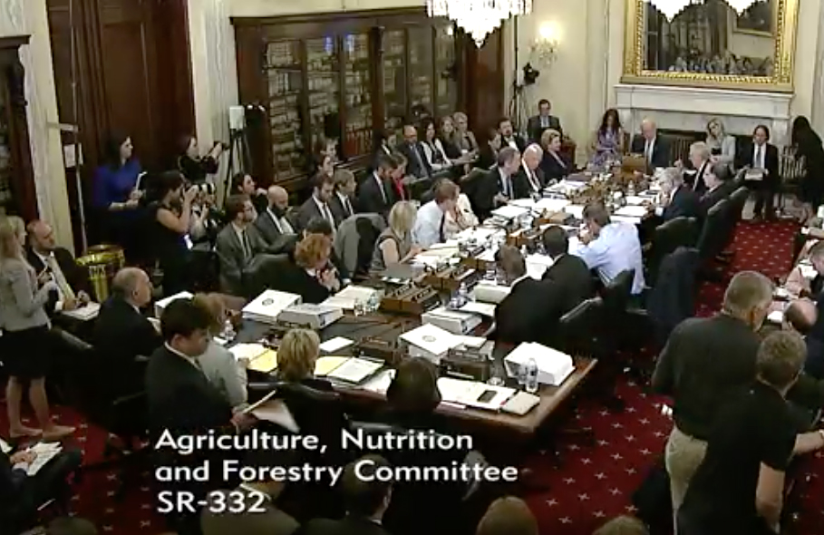 Senate Agriculture Committee marking up their draft farm bill on June 13, 2018. 