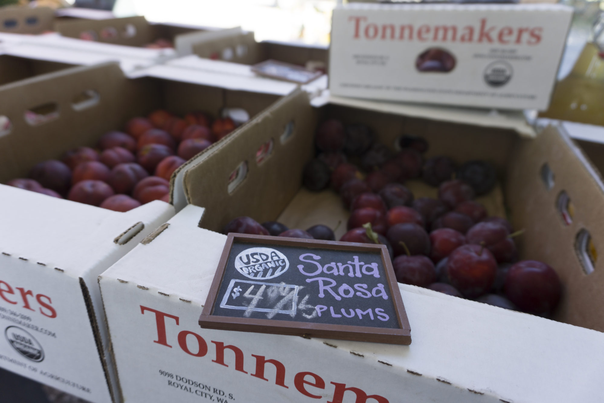Locally grown cherries sold at Tonnemaker's Farm Stand in Washington. Photo credit: Reana Kovalcik